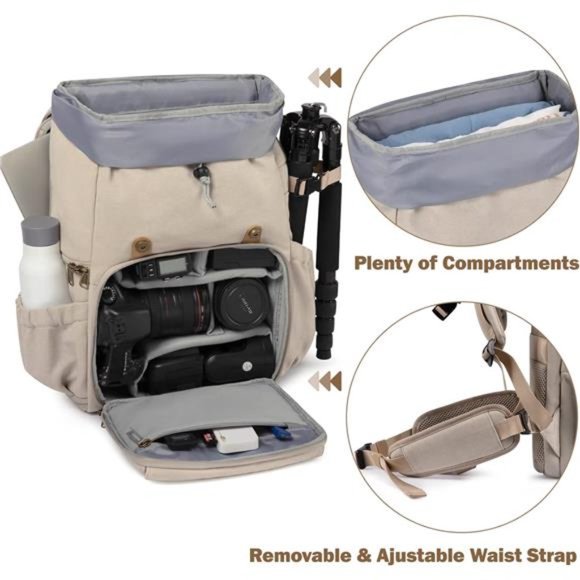 Camera Backpack,DSLR Camera Bag,Waterproof Camera Bag Backpack for Photographers - Picture 2 of 7